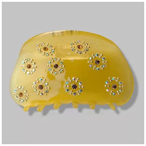 Haarnadel Korea Mode Acetat Halbkreis Kristall Haar Clip Zubehör for Frauen Schwarz Luxus Haarnadeln Kopfschmuck Haarnadel Holz(SKU-04) von HZWMQDLF