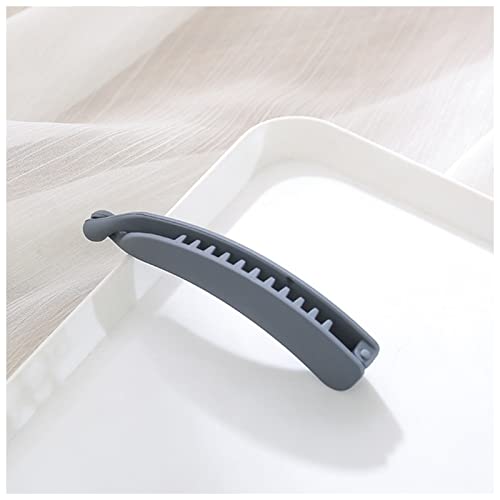 Haarnadel Massivfarbe mattierte Bananenclip Mode Pferdeschwanzhalter Haarklammern Haarnadeln Barrettes Frauen Haarschmuck Haarnadel Holz(Light blue) von HZWMQDLF