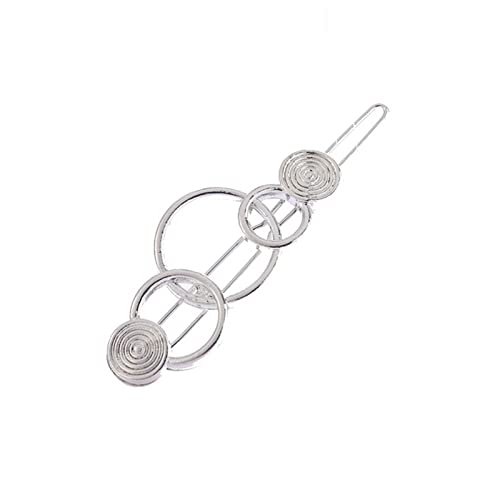 Haarnadel Mode Frau Haarschmuck Dreieck Haarspange Stift Metall Geometrische Legierung Haarband Mondkreis Haargrip Barrette Mädchen Halter Haarnadel Holz(C10) von HZWMQDLF