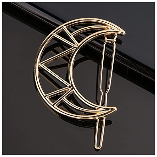 Haarnadel Mode Metal Liebe Herz Haar Clip Elegante Sterne Runde Barrette for Frauen Süße Haarnadeln Barrettes Haarschmuck Haarnadel Holz(11-Gold) von HZWMQDLF