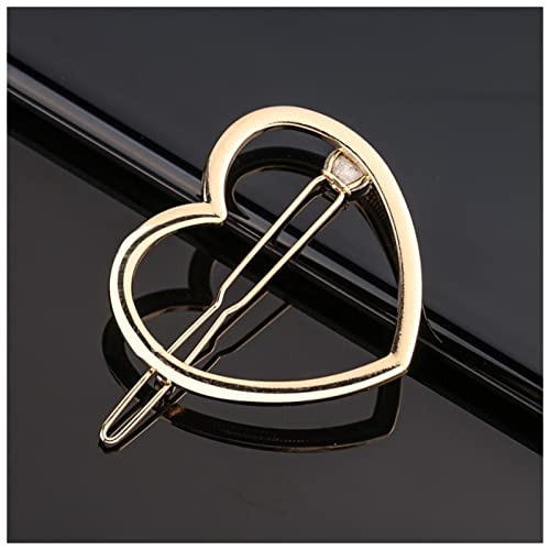 Haarnadel Mode Metal Liebe Herz Haar Clip Elegante Sterne Runde Barrette for Frauen Süße Haarnadeln Barrettes Haarschmuck Haarnadel Holz(14-Gold) von HZWMQDLF
