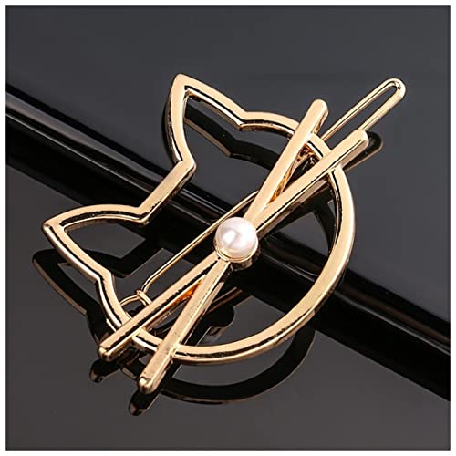 Haarnadel Mode Metal Liebe Herz Haar Clip Elegante Sterne Runde Barrette for Frauen Süße Haarnadeln Barrettes Haarschmuck Haarnadel Holz(15-Gold) von HZWMQDLF