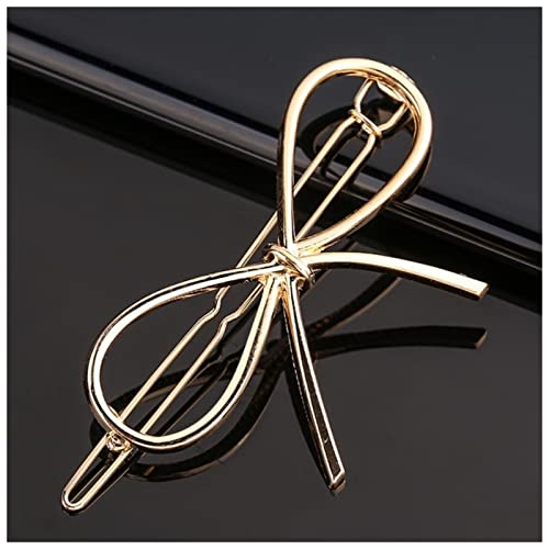 Haarnadel Mode Metal Liebe Herz Haar Clip Elegante Sterne Runde Barrette for Frauen Süße Haarnadeln Barrettes Haarschmuck Haarnadel Holz(16-Gold) von HZWMQDLF