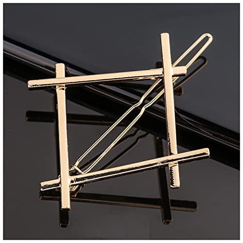 Haarnadel Mode Metal Liebe Herz Haar Clip Elegante Sterne Runde Barrette for Frauen Süße Haarnadeln Barrettes Haarschmuck Haarnadel Holz(3-Gold) von HZWMQDLF