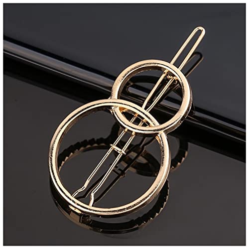 Haarnadel Mode Metal Liebe Herz Haar Clip Elegante Sterne Runde Barrette for Frauen Süße Haarnadeln Barrettes Haarschmuck Haarnadel Holz(5-Gold) von HZWMQDLF