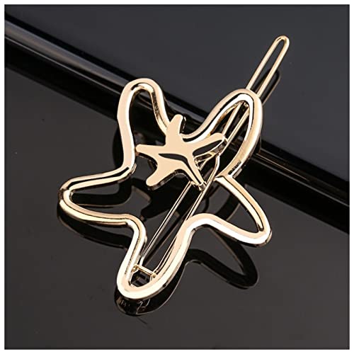 Haarnadel Mode Metal Liebe Herz Haar Clip Elegante Sterne Runde Barrette for Frauen Süße Haarnadeln Barrettes Haarschmuck Haarnadel Holz(7-Gold) von HZWMQDLF