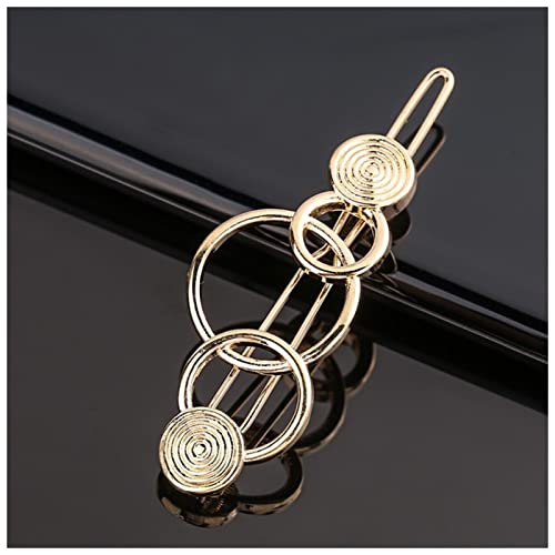 Haarnadel Mode Metal Liebe Herz Haar Clip Elegante Sterne Runde Barrette for Frauen Süße Haarnadeln Barrettes Haarschmuck Haarnadel Holz(9-Gold) von HZWMQDLF