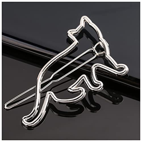 Haarnadel Mode Metal Liebe Herz Haar Clip Elegante Sterne Runde Barrette for Frauen Süße Haarnadeln Barrettes Haarschmuck Haarnadel Holz(B32-Silver) von HZWMQDLF