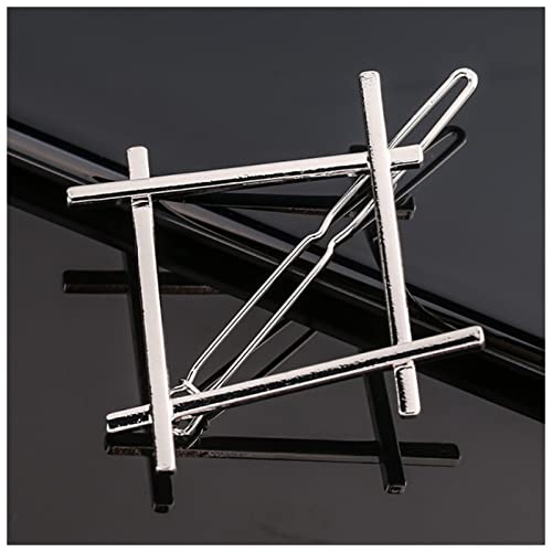 Haarnadel Mode Metal Liebe Herz Haar Clip Elegante Sterne Runde Barrette for Frauen Süße Haarnadeln Barrettes Haarschmuck Haarnadel Holz(B33-Silver) von HZWMQDLF