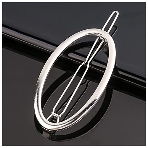 Haarnadel Mode Metal Liebe Herz Haar Clip Elegante Sterne Runde Barrette for Frauen Süße Haarnadeln Barrettes Haarschmuck Haarnadel Holz(B36-Silver) von HZWMQDLF