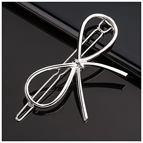 Haarnadel Mode Metal Liebe Herz Haar Clip Elegante Sterne Runde Barrette for Frauen Süße Haarnadeln Barrettes Haarschmuck Haarnadel Holz(B46-Silver) von HZWMQDLF