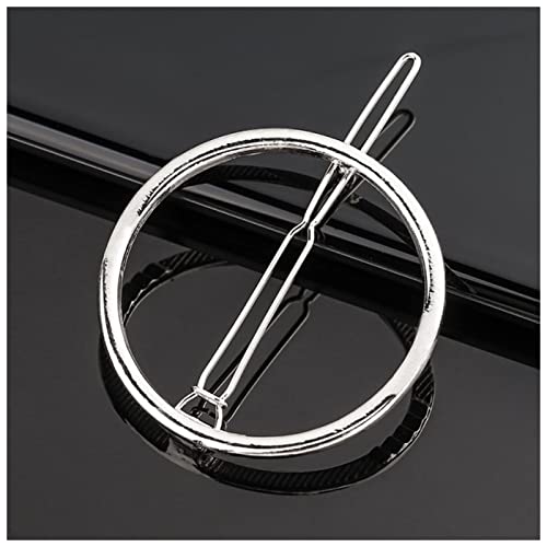 Haarnadel Mode Metal Liebe Herz Haar Clip Elegante Sterne Runde Barrette for Frauen Süße Haarnadeln Barrettes Haarschmuck Haarnadel Holz(B50-Silver) von HZWMQDLF