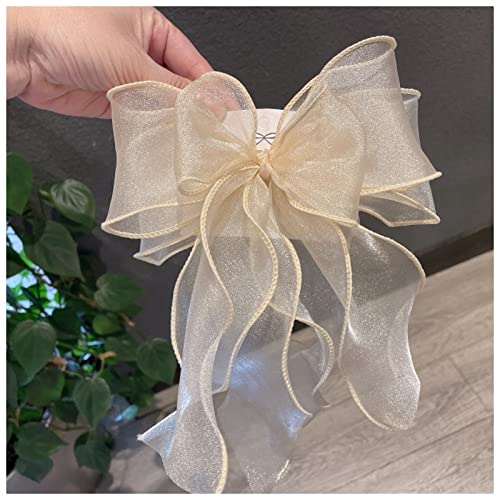 Haarnadel Princess Barrette Haarspange Multi-Layer Band Bogen Haarnadeln Haarnadeln for Frauen Korean Kopfschmuck Frauen Haarschmuck Haarnadel Holz(Beige) von HZWMQDLF