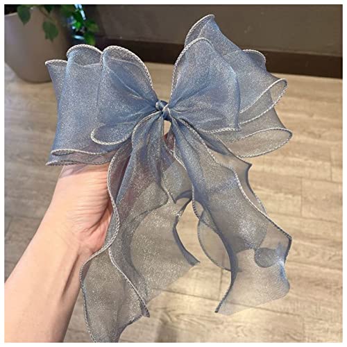 Haarnadel Princess Barrette Haarspange Multi-Layer Band Bogen Haarnadeln Haarnadeln for Frauen Korean Kopfschmuck Frauen Haarschmuck Haarnadel Holz(Blue) von HZWMQDLF