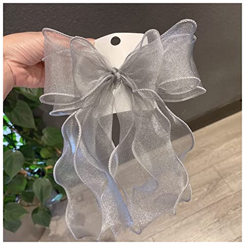 Haarnadel Princess Barrette Haarspange Multi-Layer Band Bogen Haarnadeln Haarnadeln for Frauen Korean Kopfschmuck Frauen Haarschmuck Haarnadel Holz(Gray) von HZWMQDLF