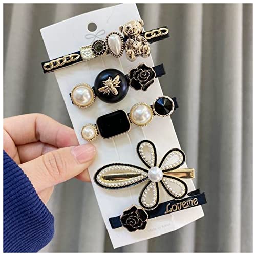 Haarnadel Retro 5 Stück Haarspange Einfache Perle Side Clip for Frauen Mädchen Stirnband Haarnadeln Barrettes Haarschmuck Haarnadel Holz von HZWMQDLF