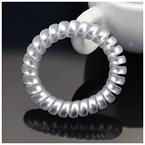 Stirnband Damen 10 teile/los Mädchen Frauen Telefonkabel Elastische Pferdeschwanzhalter Haar Ring Zubehör Mode Matte Textur Farben Warmbindung Stirnband Damen Winter(Big Szie Style 3) von HZWMQDLF