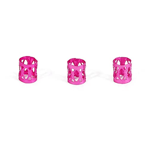 Stirnband Damen 100 stücke 8x9mm gemischte perlen einstellbare haarzöpfe dreadlock perlen einstellbar haarzopf Ringe Manschettenklammern Tuben Schmuck Stirnband Damen Winter(Pink) von HZWMQDLF