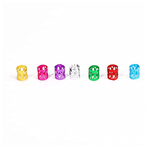 Stirnband Damen 100 stücke 8x9mm gemischte perlen einstellbare haarzöpfe dreadlock perlen einstellbar haarzopf Ringe Manschettenklammern Tuben Schmuck Stirnband Damen Winter(Random Mixed) von HZWMQDLF