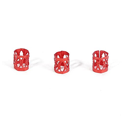 Stirnband Damen 100 stücke 8x9mm gemischte perlen einstellbare haarzöpfe dreadlock perlen einstellbar haarzopf Ringe Manschettenklammern Tuben Schmuck Stirnband Damen Winter(Red) von HZWMQDLF
