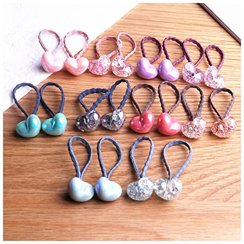 Stirnband Damen 2. 0pcs. Prinzessin Blumenfarbkugel Elastische Haarbänder Kopfschmuck Haarseile Mädchen Haarschmuck Stirnband Damen Winter(A) von HZWMQDLF