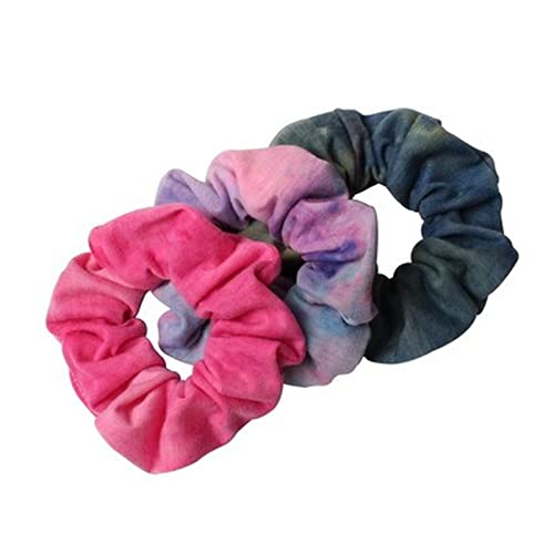Stirnband Damen 3 stücke Krawatte färbte scunchie pack haarschmuck for frauen mädchen stirnbänder elastische gummi haarbindung haar seil ring pudertail halt Stirnband Damen Winter(D Color) von HZWMQDLF