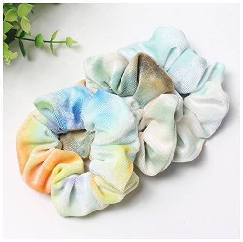 Stirnband Damen 3 stücke Krawatte färbte scunchie pack haarschmuck for frauen mädchen stirnbänder elastische gummi haarbindung haar seil ring pudertail halt Stirnband Damen Winter(H Color) von HZWMQDLF