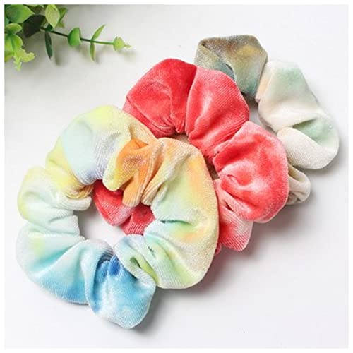 Stirnband Damen 3 stücke Krawatte färbte scunchie pack haarschmuck for frauen mädchen stirnbänder elastische gummi haarbindung haar seil ring pudertail halt Stirnband Damen Winter(J Color) von HZWMQDLF