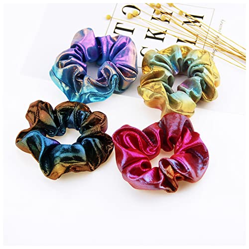 Stirnband Damen 8 stücke Mode Set Glitter Scrunchie Bunte elastische Haarbindung Haarband Glitter Pferdeschwanzhalter Scrunchie Pack Haarschmuck Stirnband Damen Winter(9) von HZWMQDLF