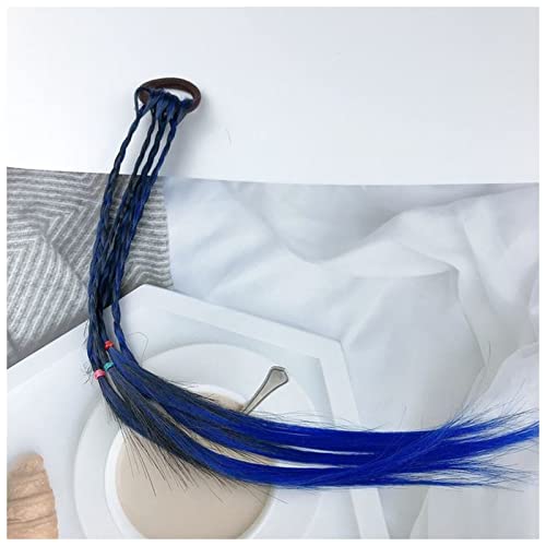 Stirnband Damen Mädchen Perücke Farbgitter Simulation Twist Braid Haargeflecht Haarbänder Weberei Seil Stirnband Damen Winter(Gray) von HZWMQDLF