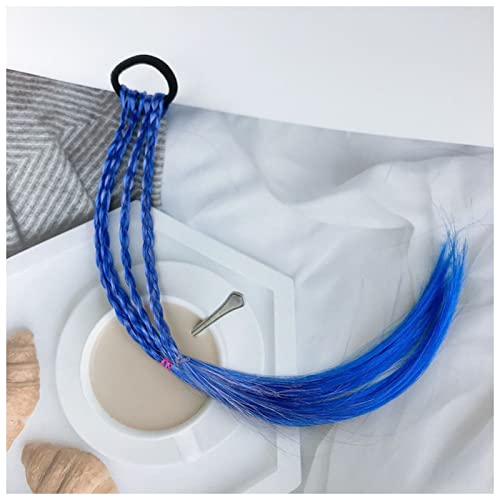 Stirnband Damen Mädchen Perücke Farbgitter Simulation Twist Braid Haargeflecht Haarbänder Weberei Seil Stirnband Damen Winter(Purple) von HZWMQDLF