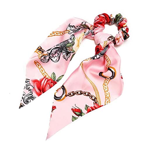 Stirnband Damen Mode Floral Print Scrhocken Solid Langes Haar Ribbon for Frauen Pferdeschwanz Schal Süßes elastisches Haarband Haar-Zubehör Stirnband Damen Winter(CS1906110312) von HZWMQDLF