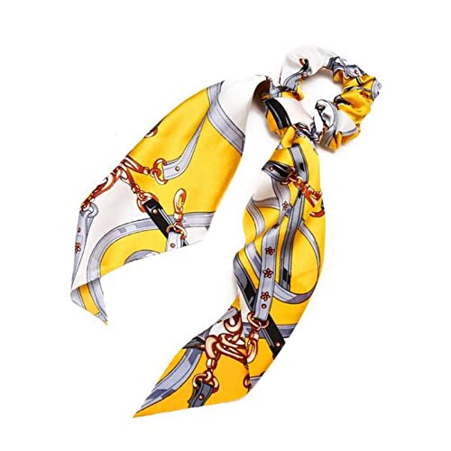 Stirnband Damen Mode Floral Print Scrhocken Solid Langes Haar Ribbon for Frauen Pferdeschwanz Schal Süßes elastisches Haarband Haar-Zubehör Stirnband Damen Winter(CS1906110350) von HZWMQDLF