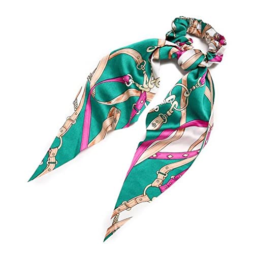 Stirnband Damen Mode Floral Print Scrhocken Solid Langes Haar Ribbon for Frauen Pferdeschwanz Schal Süßes elastisches Haarband Haar-Zubehör Stirnband Damen Winter(CS1906110360) von HZWMQDLF