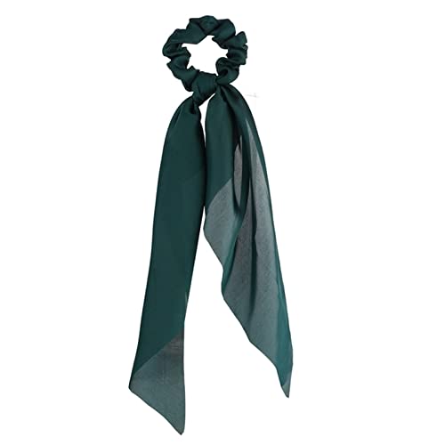 Stirnband Damen Mode Floral Print Scrhocken Solid Langes Haar Ribbon for Frauen Pferdeschwanz Schal Süßes elastisches Haarband Haar-Zubehör Stirnband Damen Winter(CS636010) von HZWMQDLF