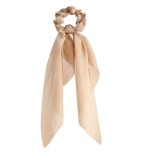 Stirnband Damen Mode Floral Print Scrhocken Solid Langes Haar Ribbon for Frauen Pferdeschwanz Schal Süßes elastisches Haarband Haar-Zubehör Stirnband Damen Winter(CS63606) von HZWMQDLF