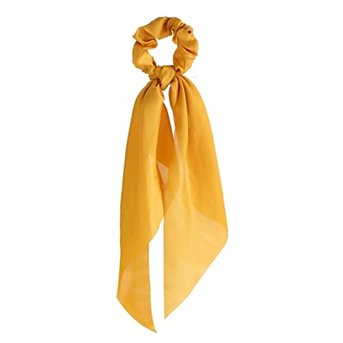 Stirnband Damen Mode Floral Print Scrhocken Solid Langes Haar Ribbon for Frauen Pferdeschwanz Schal Süßes elastisches Haarband Haar-Zubehör Stirnband Damen Winter(CS63609) von HZWMQDLF