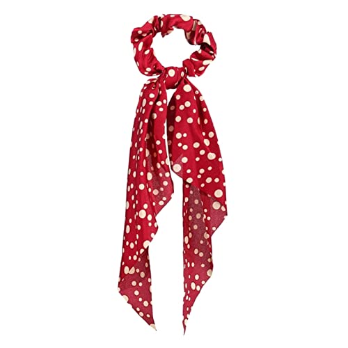 Stirnband Damen Mode Floral Print Scrhocken Solid Langes Haar Ribbon for Frauen Pferdeschwanz Schal Süßes elastisches Haarband Haar-Zubehör Stirnband Damen Winter(CS641101) von HZWMQDLF