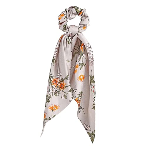 Stirnband Damen Mode Floral Print Scrhocken Solid Langes Haar Ribbon for Frauen Pferdeschwanz Schal Süßes elastisches Haarband Haar-Zubehör Stirnband Damen Winter(CS641301) von HZWMQDLF