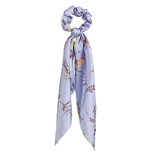 Stirnband Damen Mode Floral Print Scrhocken Solid Langes Haar Ribbon for Frauen Pferdeschwanz Schal Süßes elastisches Haarband Haar-Zubehör Stirnband Damen Winter(CS641302) von HZWMQDLF