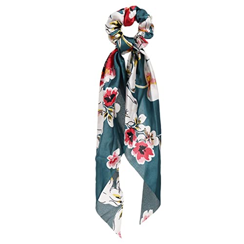 Stirnband Damen Mode Floral Print Scrhocken Solid Langes Haar Ribbon for Frauen Pferdeschwanz Schal Süßes elastisches Haarband Haar-Zubehör Stirnband Damen Winter(CS647204) von HZWMQDLF