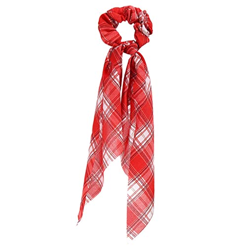 Stirnband Damen Mode Floral Print Scrhocken Solid Langes Haar Ribbon for Frauen Pferdeschwanz Schal Süßes elastisches Haarband Haar-Zubehör Stirnband Damen Winter(CS647302) von HZWMQDLF