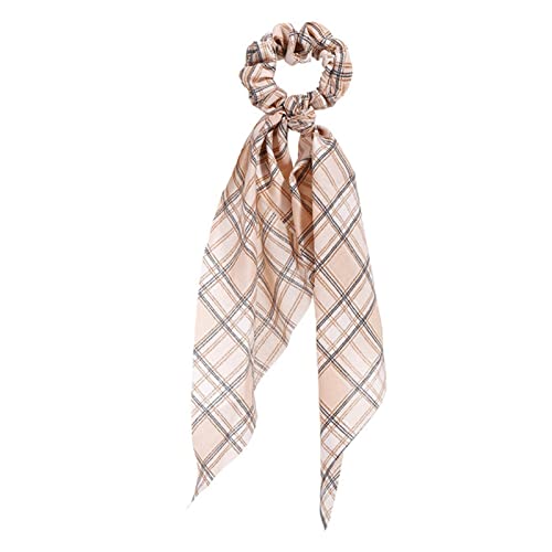 Stirnband Damen Mode Floral Print Scrhocken Solid Langes Haar Ribbon for Frauen Pferdeschwanz Schal Süßes elastisches Haarband Haar-Zubehör Stirnband Damen Winter(CS647306) von HZWMQDLF