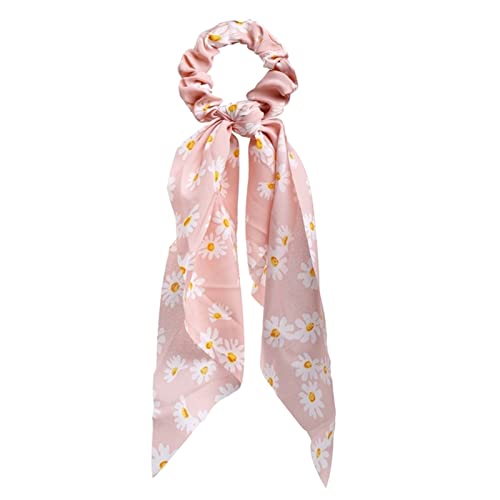 Stirnband Damen Mode Floral Print Scrhocken Solid Langes Haar Ribbon for Frauen Pferdeschwanz Schal Süßes elastisches Haarband Haar-Zubehör Stirnband Damen Winter(CS648303) von HZWMQDLF