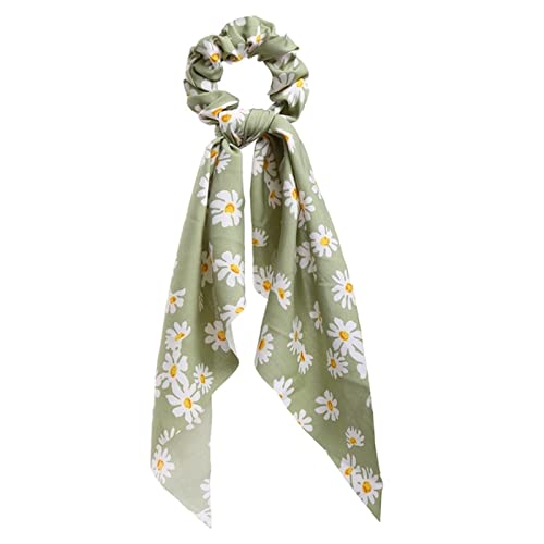 Stirnband Damen Mode Floral Print Scrhocken Solid Langes Haar Ribbon for Frauen Pferdeschwanz Schal Süßes elastisches Haarband Haar-Zubehör Stirnband Damen Winter(CS648304) von HZWMQDLF