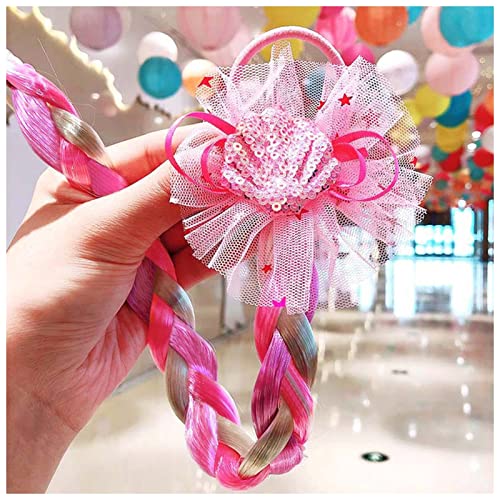 Stirnband Damen Nette Kinder Mädchen Elastisches Haar Seil Gummibänder Flechten Haarschmuck Perücke Pferdeschwanz Haar Ring Twist Braid Seil Haarflechter Stirnband Damen Winter(8) von HZWMQDLF