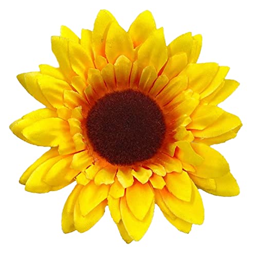 FranzöSische Haarspangen Frühling Sommer Sonne Haarnadel Simulation Tuch Kunst Sonnenblume Kopfschmuck Limelight Haarspangen Klein (C, One Size) von HZling