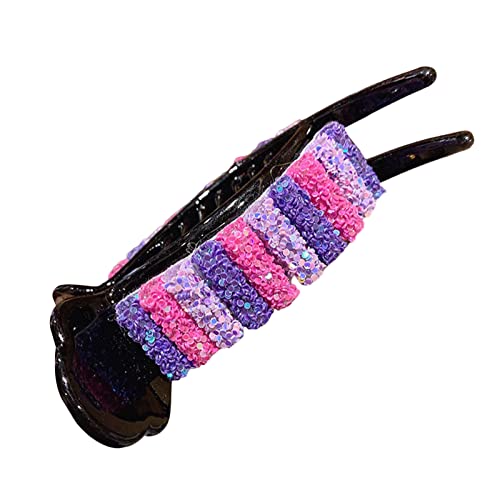 Haarclip Haarspange für, Haarspange, Tasche, Haarschmuck, Party, Geburtstag, Hochzeit, Geschenk, Damen Mädchen, aus Acrylharz Haarklammer für Dickes Haar (Purple, One Size) von HZling