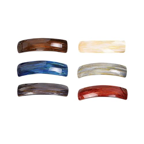 Haarspange Groß 6 Stück Acryl-Haarspange Europa die Vereinigten Staaten High-End-Mode-Clip mit scharfem Mund Automatische Haarspangen (Silver, One Size) von HZling