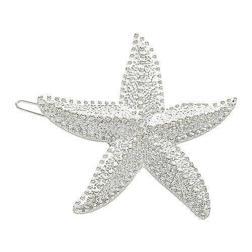 Haarspangen Damen Klein Muschel-Perlen-Haarnadeln, seitlicher, Haarspangen, Kopfbedeckung, Styling-Werkzeuge, Haar-Accessoires, Strand-Haarspangen Haarspange (Silver, One Size) von HZling